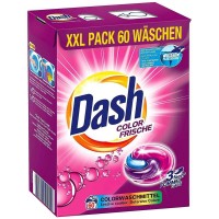 Veļas mazgāšanas kapsulas color 3 in1 Dash Frische  60 gab.
