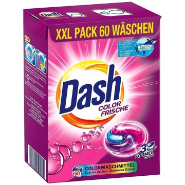 Капсулы для стирки белья Dash Color Frische 3x1,  60 шт.