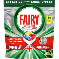 Fairy Platinum Plus All In One Lemon таблетки для посудомоечной машины 19 шт.