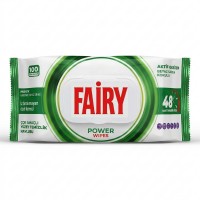 FAIRY Power mitrās tīrīšanas salvetes ar balto ziepju aromātu, 100 gab.