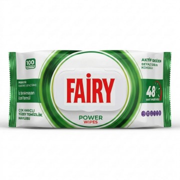 FAIRY Power влажные чистящие салфетки с ароматом белого мыла, 100 шт.